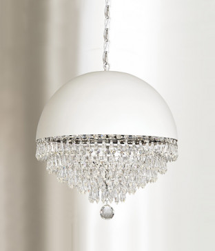 파로 30W 펜던트, 크리스탈 식탁등, 인테리어 펜던트조명(백색, 크롬)