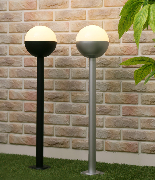 볼브 상향 LED잔디등, 정원등, 외부등 (블랙 실버)