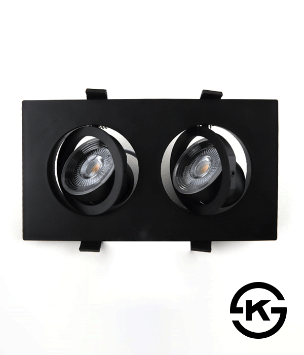 토니 사각 2구 매입등 다운라이트